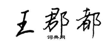 王正良王郡都行書個性簽名怎么寫