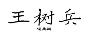 袁強王樹兵楷書個性簽名怎么寫
