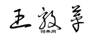 曾慶福王毅苹草書個性簽名怎么寫