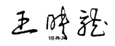 曾慶福王映龍草書個性簽名怎么寫