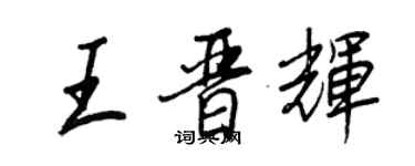 王正良王晉輝行書個性簽名怎么寫