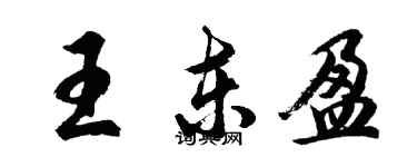 胡問遂王東盈行書個性簽名怎么寫