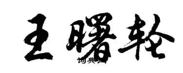 胡問遂王曙輪行書個性簽名怎么寫
