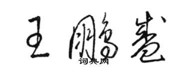 駱恆光王鵬盛草書個性簽名怎么寫