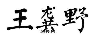 翁闓運王龔野楷書個性簽名怎么寫
