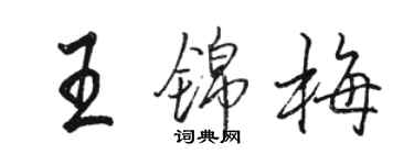 駱恆光王錦梅行書個性簽名怎么寫