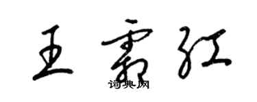 梁錦英王霜紅草書個性簽名怎么寫