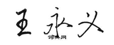 駱恆光王永義行書個性簽名怎么寫