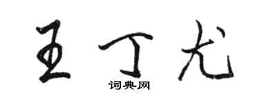 駱恆光王丁尤行書個性簽名怎么寫