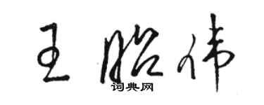 駱恆光王昭偉草書個性簽名怎么寫