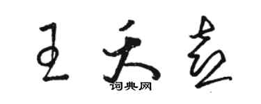 駱恆光王夭喜草書個性簽名怎么寫