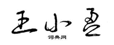 曾慶福王小盈草書個性簽名怎么寫