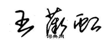 朱錫榮王薇虹草書個性簽名怎么寫