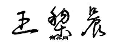 曾慶福王黎晨草書個性簽名怎么寫