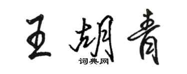 駱恆光王胡青行書個性簽名怎么寫