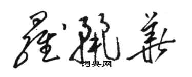 駱恆光羅麗華草書個性簽名怎么寫