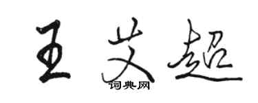 駱恆光王艾超行書個性簽名怎么寫