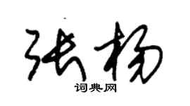 朱錫榮張楊草書個性簽名怎么寫