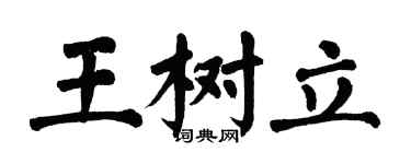 翁闓運王樹立楷書個性簽名怎么寫