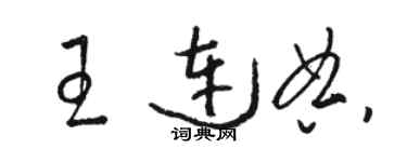 駱恆光王連典草書個性簽名怎么寫