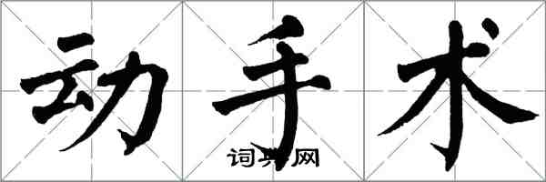 翁闓運動手術楷書怎么寫