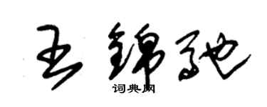 朱錫榮王錦馳草書個性簽名怎么寫