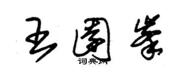 朱錫榮王園峰草書個性簽名怎么寫