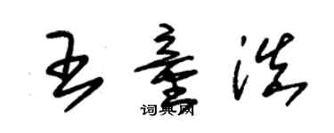 朱錫榮王童滇草書個性簽名怎么寫