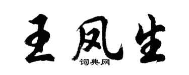 胡問遂王鳳生行書個性簽名怎么寫