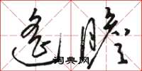 駱恆光遙瞻草書怎么寫
