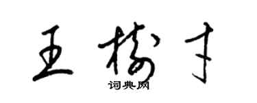 梁錦英王樹才草書個性簽名怎么寫