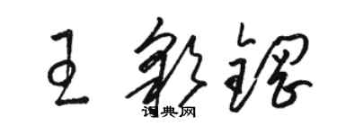 駱恆光王彩鋼草書個性簽名怎么寫