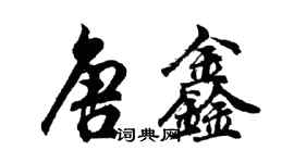 胡問遂唐鑫行書個性簽名怎么寫