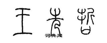 陳墨王先哲篆書個性簽名怎么寫