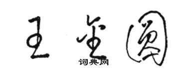 駱恆光王金圓草書個性簽名怎么寫