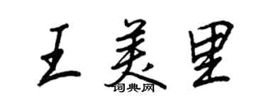 王正良王美里行書個性簽名怎么寫