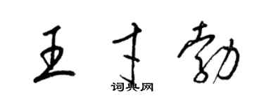 梁錦英王才勃草書個性簽名怎么寫