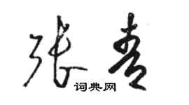 駱恆光張青草書個性簽名怎么寫