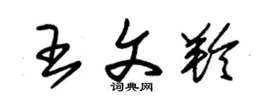 朱錫榮王文羚草書個性簽名怎么寫