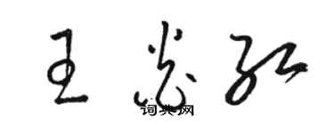 駱恆光王炎紅草書個性簽名怎么寫
