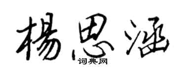 王正良楊思涵行書個性簽名怎么寫