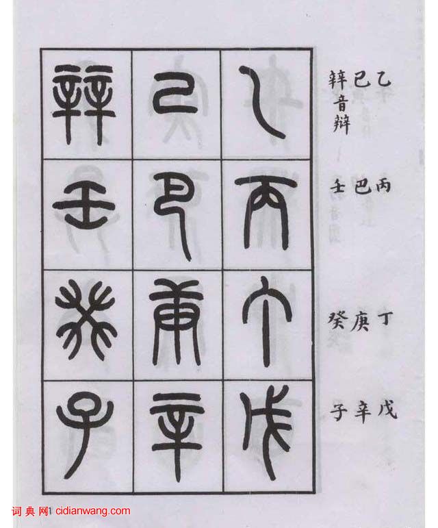 王福庵篆書《說文部目》