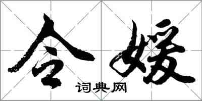 胡問遂令媛行書怎么寫