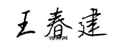 王正良王春建行書個性簽名怎么寫