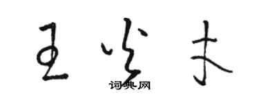 駱恆光王火才草書個性簽名怎么寫