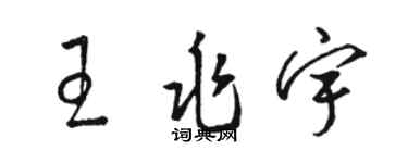 駱恆光王兆宇草書個性簽名怎么寫