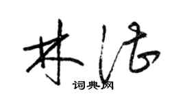 梁錦英林湛草書個性簽名怎么寫