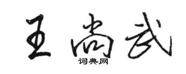 駱恆光王尚武行書個性簽名怎么寫