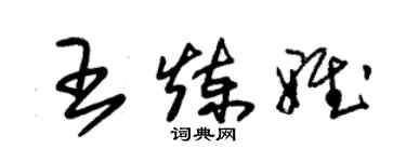 朱錫榮王煉雅草書個性簽名怎么寫