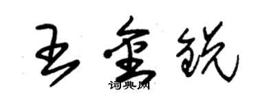 朱錫榮王金銳草書個性簽名怎么寫